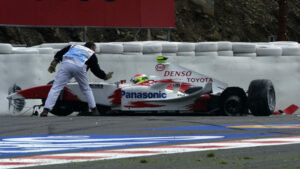 Ricardo Zonta bloque sa Toyota TF104