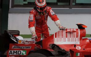 Kimi broken exhaust 2008 F1 GP France