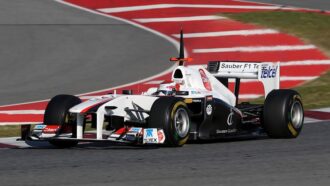 Kamui Kobayashi Sauber testet C30 2011