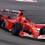 Vettel and Barrichello drove Schumacher’s Ferrari F2002 at Monza