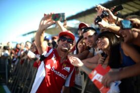 Fernando Alonso with fans 2012
