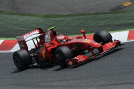 Kimi Raikkonen, Ferrari F2009 driving on Catalunya circuit (2009)