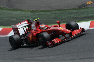 Kimi Raikkonen, Ferrari F2009 driving on Catalunya circuit (2009)