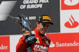 Fernando Alonso after his podium in Valencia 2012