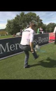 Schumacher and Rosberg Football Skills