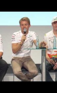 Evento de torcida com Glock, Hulkenberg, Rosberg und Schum