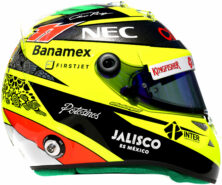 2016 Sergio Perez helmet