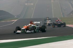 Paul di Resta on back straight with his Force India VJM05.