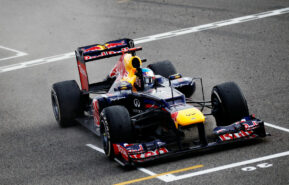 Sebastian Vettel driving the Red Bull RB8 (2012)