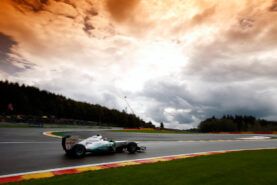 Mercedes Petronas W02 F1 Car Braking and Accelerating