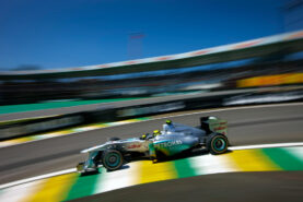 Mercedes W02 F1 Car Accelerating Shifting Up