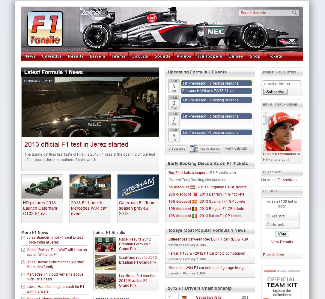 About Us F1 -Fansite.com