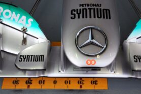 Mercedes logo on nose cone
