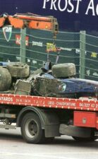 Luciano Burti crashed Prost car (2001)