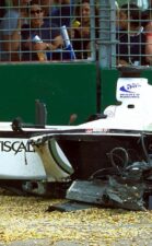 Crashed car of Jacques Villeneuve 2001 Australia