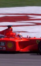 Rubens Barrichello driving Ferrari F2001