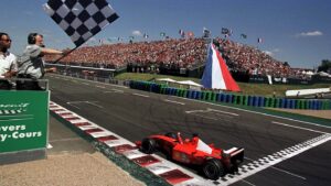 Michael Schumacher wins 2001 France F1 GP