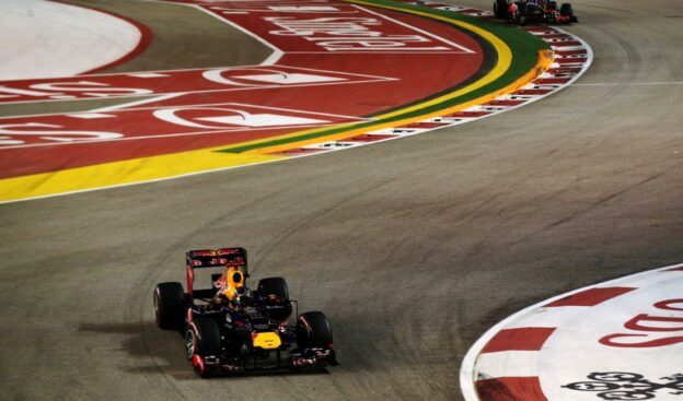 Stewards have summon Vettel for Button near-miss 1 Sebastian Vettel leads Jenson Button in 2012 Singapore F1 GP