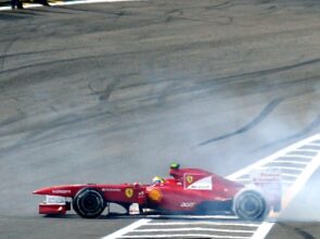 Burnout Formula 1 car with V10 engine