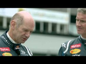 Adrian Newey & David Coulthard drive RB6 & Leyton House on Silverstone (2012)