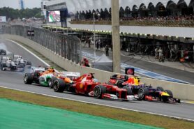 First corner 2012 Brazil F1 GP