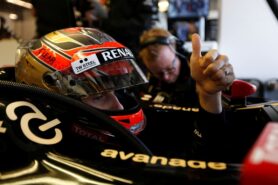 Romain Grosjean in car