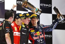 Sebastian Vettel podium Abu Dhabi GP 2012