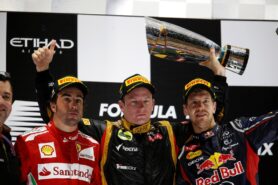 Alonso, Raikkonen and Vettel on the podium: 2012 Abu Dhabi F1 GP