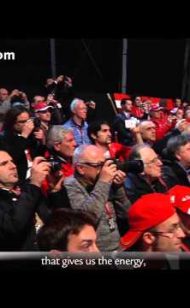 The official Ferrari fans at the F138 F1 car presentation