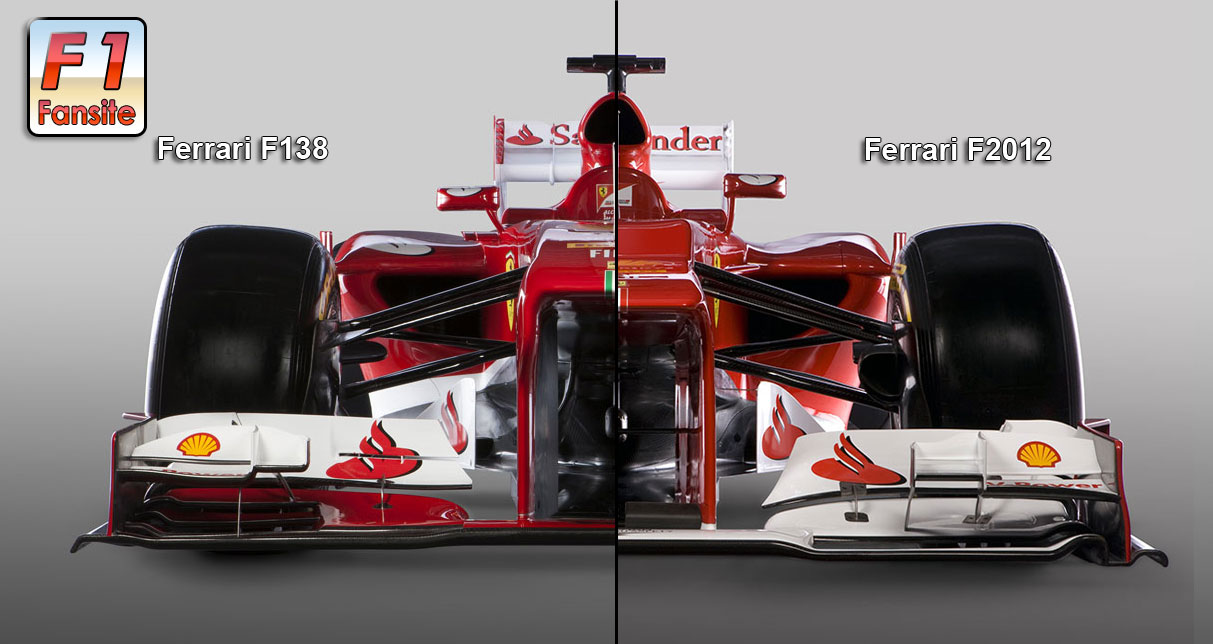 Ferrari F138 & F2012 F1 car photo comparison Ferrari F138 & F2012 F1 car photo comparison