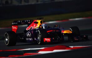 Sebastian Vettel testing Red Bull RB9 at Barcelona