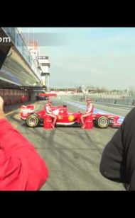 F1 drivers Ferrari backstage footage Barcelona 2013