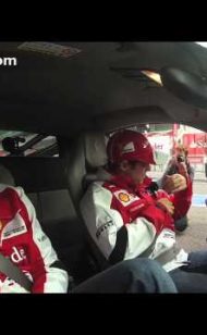 Alonso and Massa in the Ferrari 458 Italia