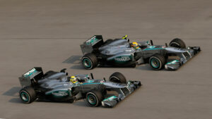 Nico Rosberg & Lewis Hamilton Mercedes W04