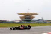 Kimi Raikkonen driving the Lotus E21 for 2013 Malaysian Grand Prix - Friday