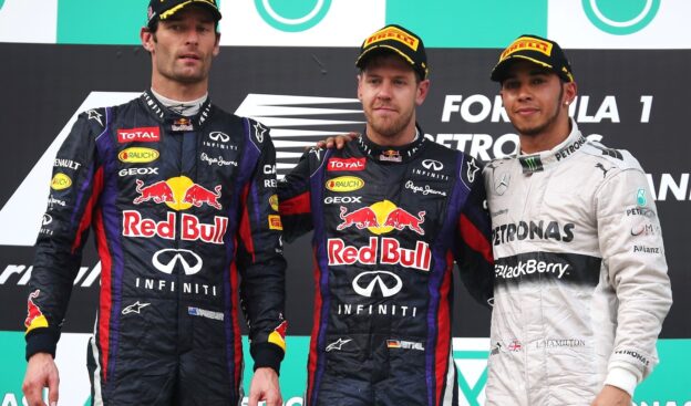 Vettel apologises for stealing Webber's F1 victory 1 Podium 2013 Malaysain F1 GP