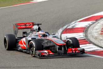 Jenson Button en acción durante el Campeonato Chino F1 GP