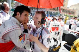 Sergio Perez on the grid in Monaco