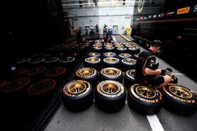 Pirelli F1 tyres with medium compounds