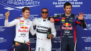 Los mejores calificadores de 3: 1. Hamilton 2. Vettel 3. Webber