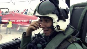 Hamiltons Silverstone flying lap with the RAF Red Arrows