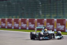 Lewis Hamilton auf Spa mit seinem Mercedes W04