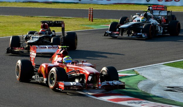 Massa refused team order 2013 Japanese GP 1 Massa (Ferrari) followed by Raikkonen (Lotus) and Perez (McLaren)