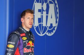 Sebastian Vettel at FIA logo