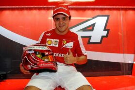 Felipe Massa and his special helmet