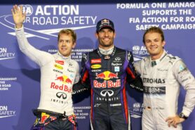 Top 3 2013 Abu Dhabi F1 GP qualifiers: 1. Webber 2. Vettel 3. Rosberg