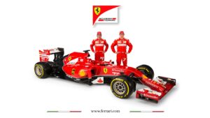 Ferrari-F14 T with Fernando Alonso & Kimi Raikkonen
