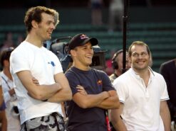 Alexander Wurz, Christian Klien and Jacques Villeneuve