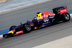 Sebastian Vettel testing the Red Bull RB10 in Bahrain (2014)