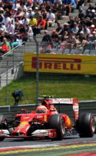 Kimi Raikkonen driving the Ferrari F14T in Austria (2014)